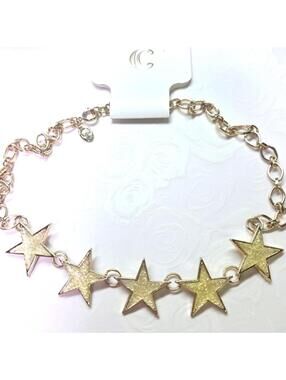Charming Charlie Gold Tone Star Necklace NWT